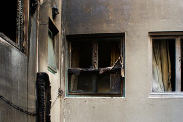 house that was abandoned after a large fire, Alicante, Spain 05.03.2016